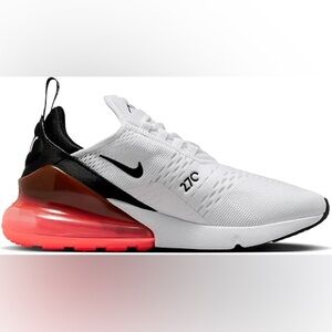 Nike Air Max 270 White and Black hot punch Sneakers